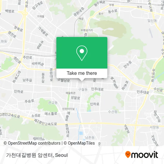 가천대길병원 암센터 map