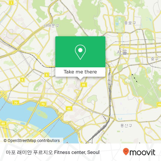 마포 래미안 푸르지오 Fitness center map