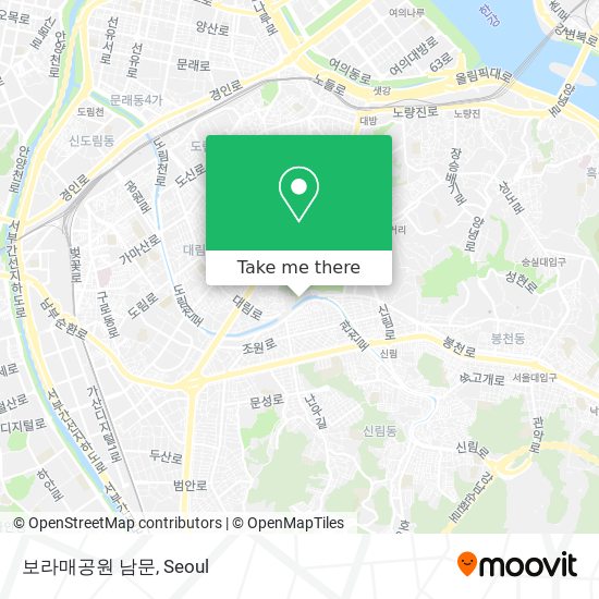 보라매공원 남문 map