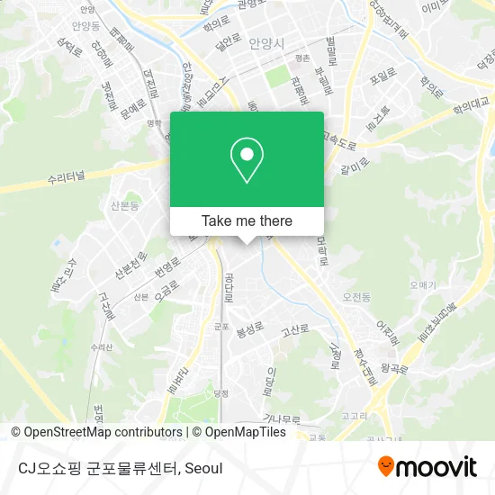 CJ오쇼핑 군포물류센터 map