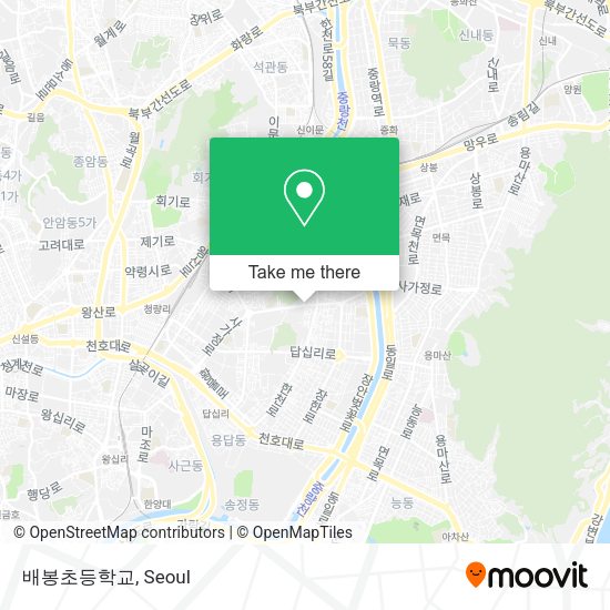 배봉초등학교 map