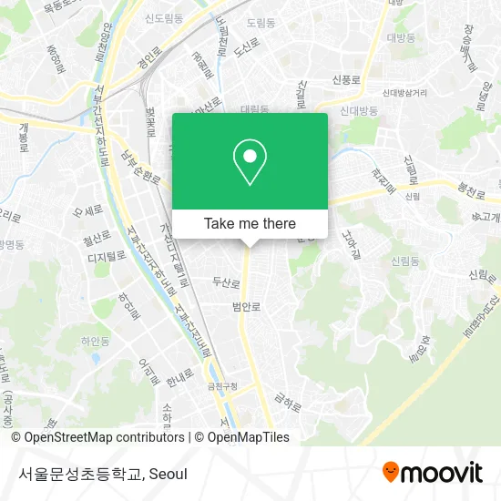 서울문성초등학교 map