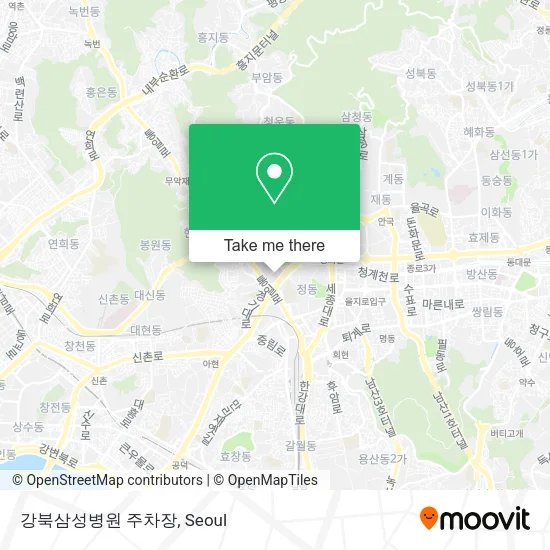 강북삼성병원 주차장 map