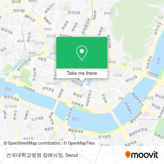 건국대학교병원 장례식장 map