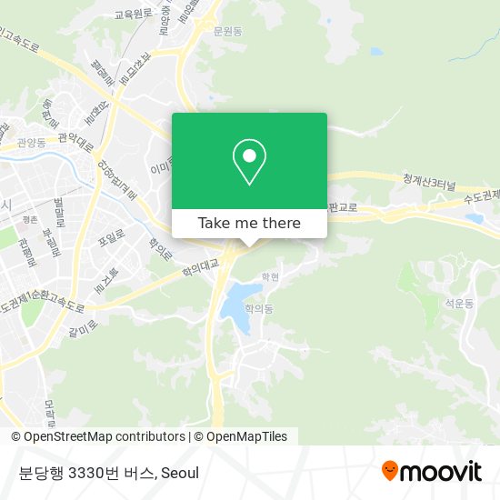 분당행 3330번 버스 map