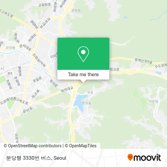 분당행 3330번 버스 map