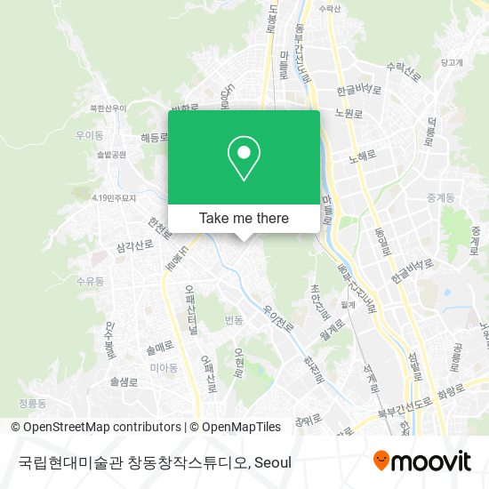 국립현대미술관 창동창작스튜디오 map