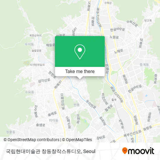 국립현대미술관 창동창작스튜디오 map