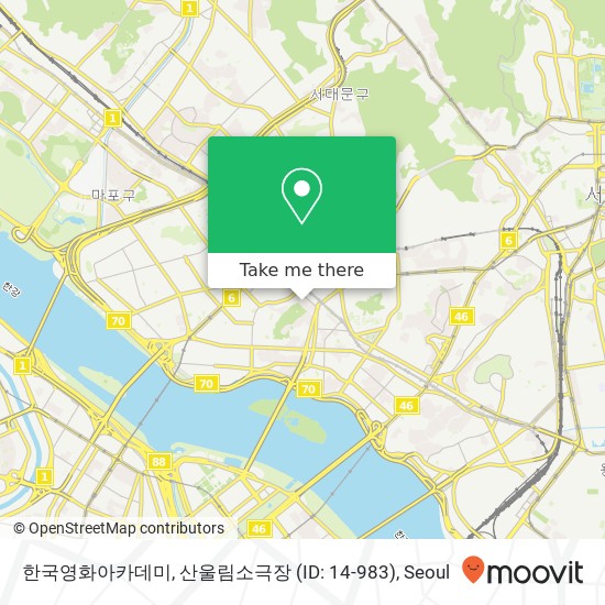 한국영화아카데미, 산울림소극장 (ID: 14-983) map