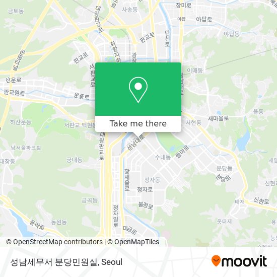성남세무서 분당민원실 map