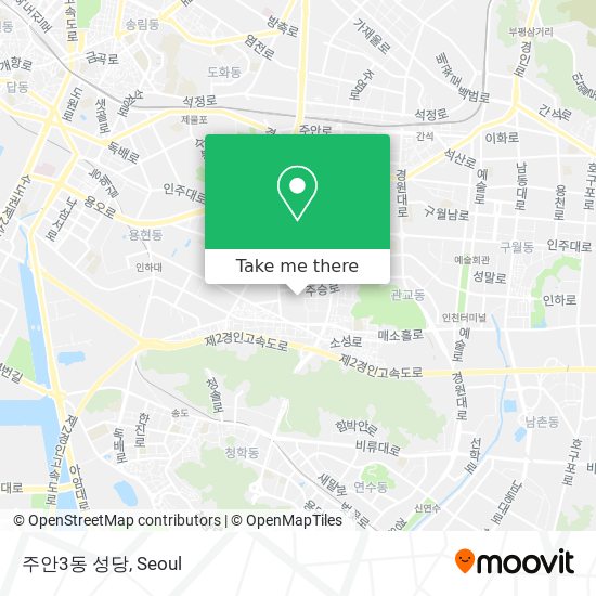 주안3동 성당 map