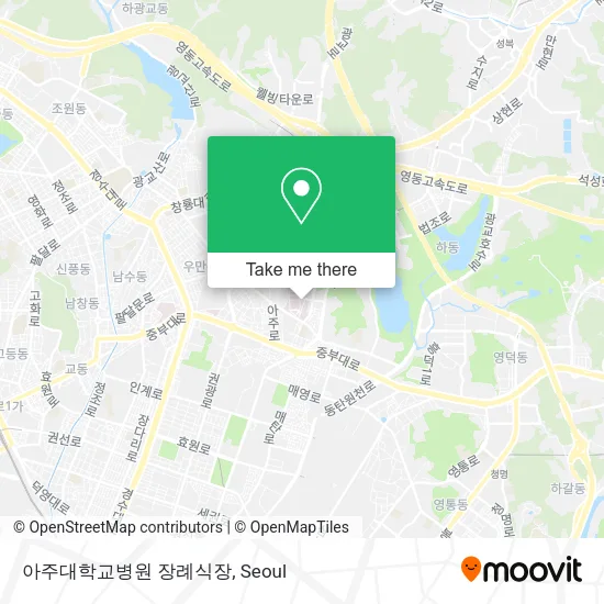 아주대학교병원 장례식장 map