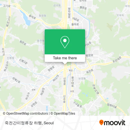 죽전간이정류장 하행 map