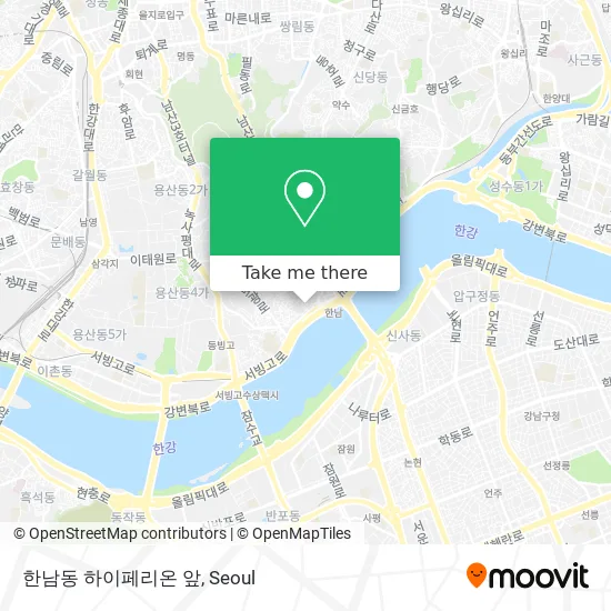 한남동 하이페리온 앞 map