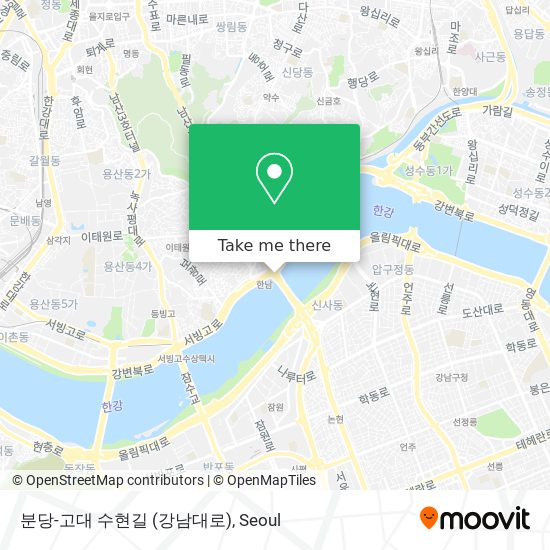 분당-고대 수현길 (강남대로) map