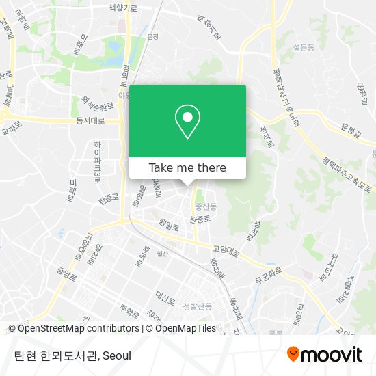 탄현 한뫼도서관 map