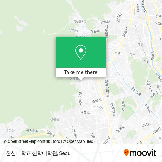 한신대학교 신학대학원 map