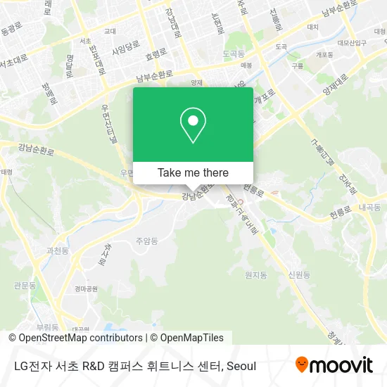 LG전자 서초 R&D 캠퍼스 휘트니스 센터 map