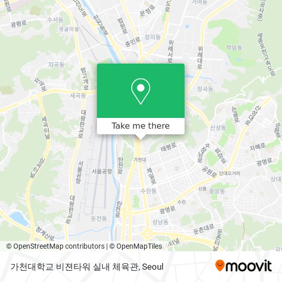 가천대학교 비젼타워  실내 체육관 map