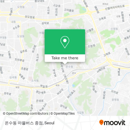 온수동 마을버스 종점 map