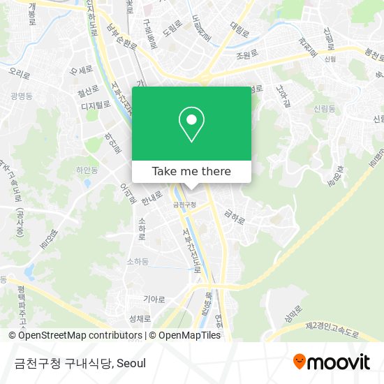 금천구청 구내식당 map