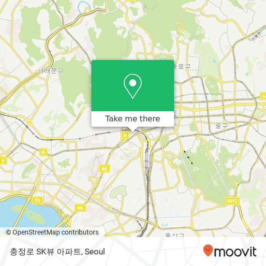 충정로 SK뷰 아파트 map