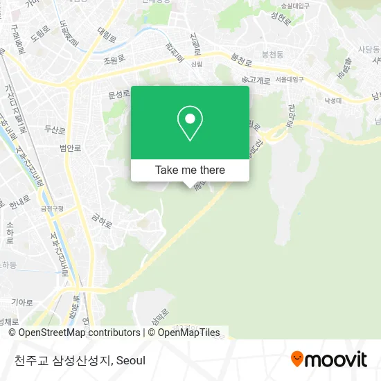 천주교 삼성산성지 map