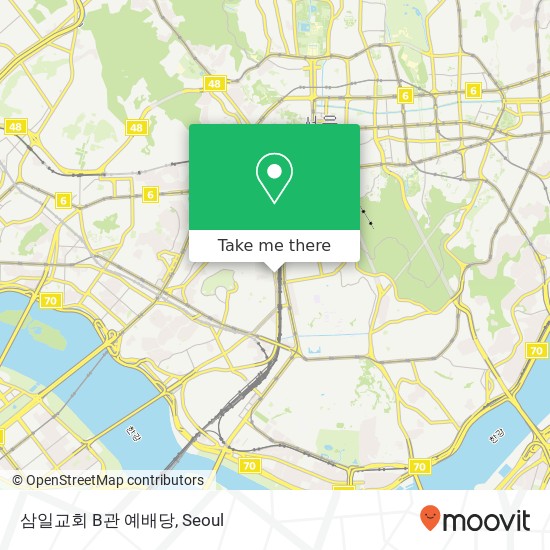 삼일교회 B관 예배당 map