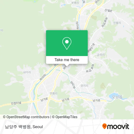 남양주 백병원 map