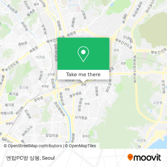 엔탑PC방 상봉 map