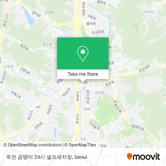 죽전 곰탱이 24시 셀프세차장 map