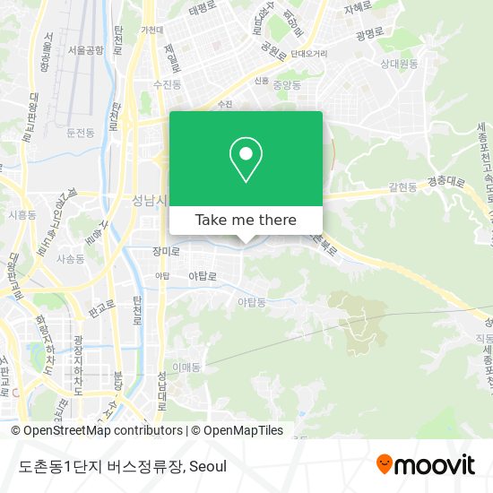 도촌동1단지 버스정류장 map