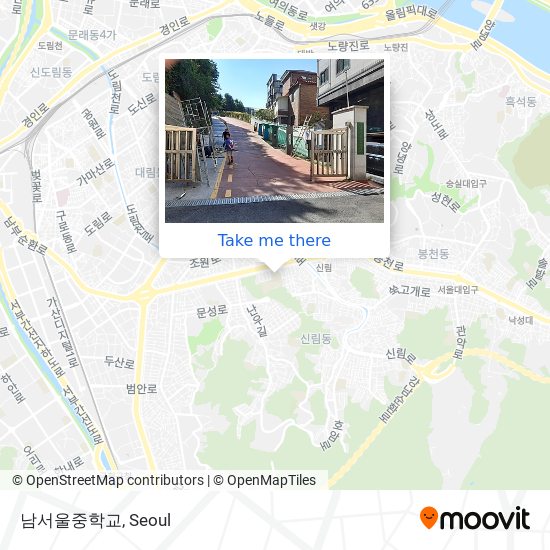 남서울중학교 map