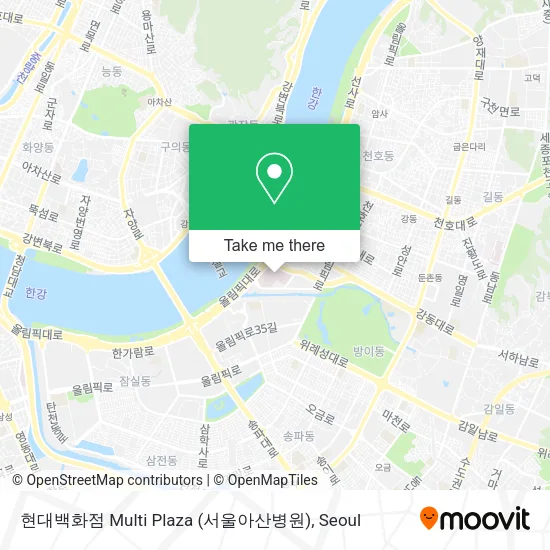 현대백화점 Multi Plaza (서울아산병원) map