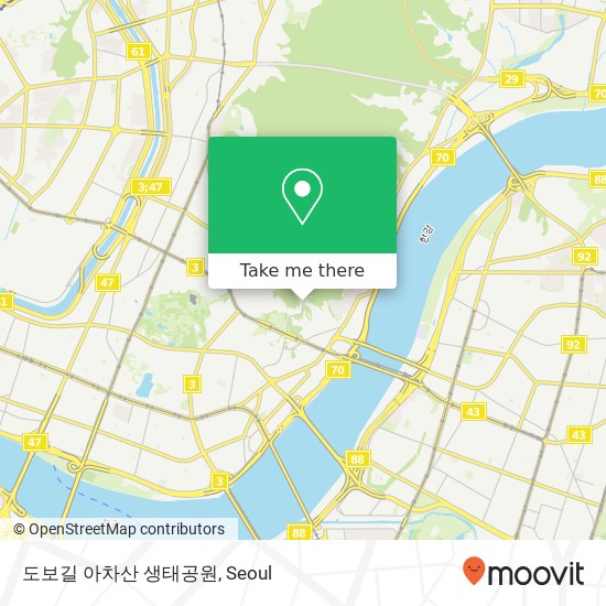 도보길 아차산 생태공원 map