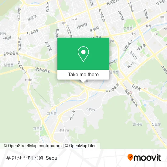 우면산 생태공원 map