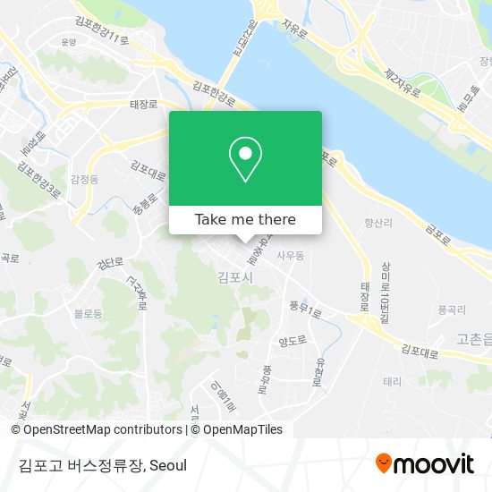 김포고 버스정류장 map