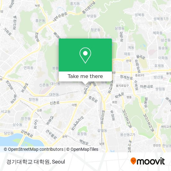 경기대학교 대학원 map