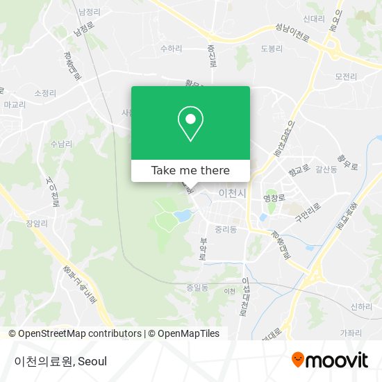 이천의료원 map