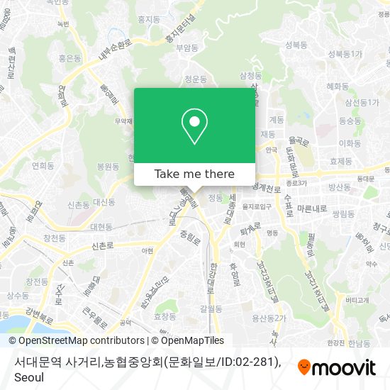 서대문역 사거리,농협중앙회(문화일보/ID:02-281) map