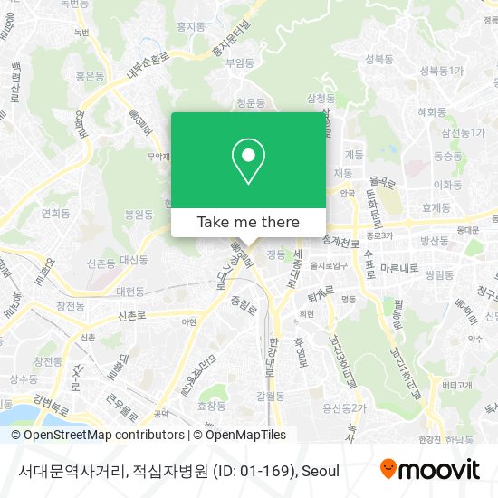 서대문역사거리, 적십자병원 (ID: 01-169) map