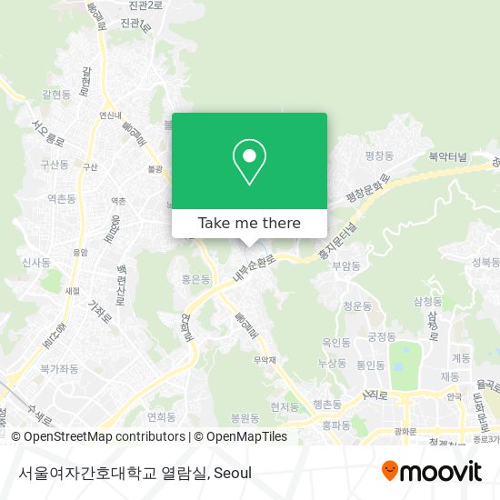 서울여자간호대학교 열람실 map