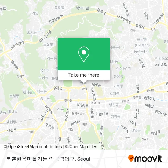 북촌한옥마을가는 안국역입구 map