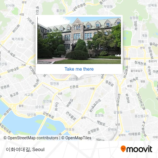 이화여대길 map