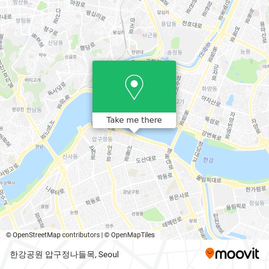 한강공원 압구정나들목 map