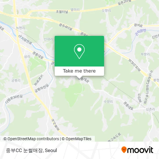 중부CC 눈썰매장 map
