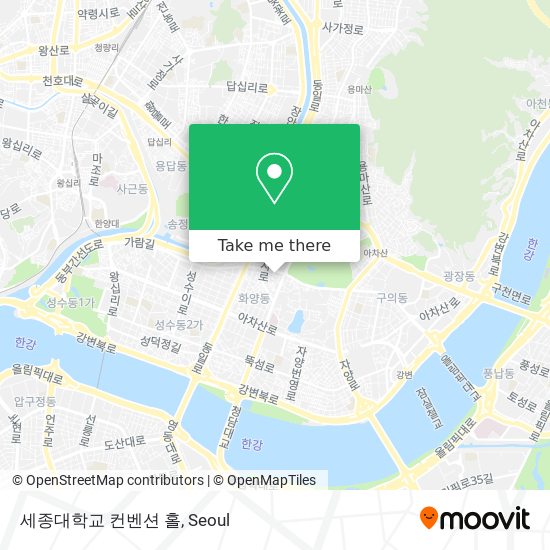 세종대학교 컨벤션 홀 map