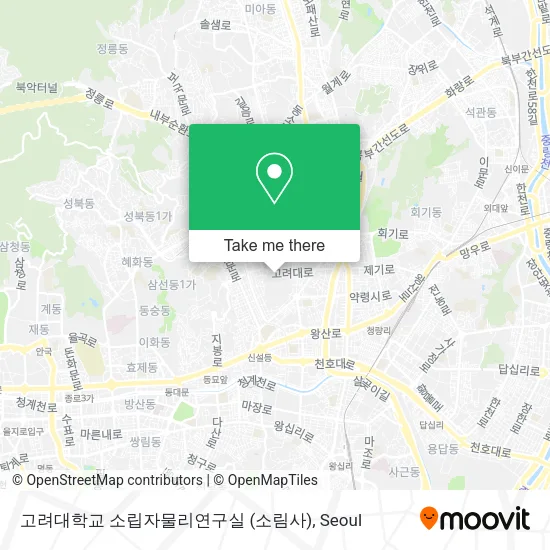 고려대학교 소립자물리연구실 (소림사) map