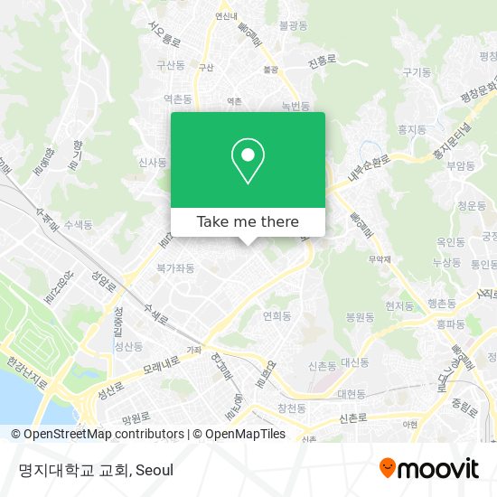 명지대학교 교회 map