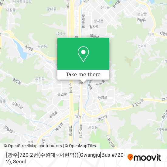 [광주]720-2번(수원대~서현역)([Gwangju]Bus #720-2) map